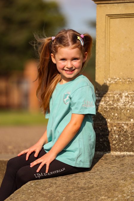 LJM Childrens Organic Cotton Tee Teal